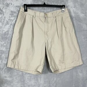Vtg. Polo Ralph Lauren Tyler Shorts Size 34 Chino Pleated Khaki Preppy Academia